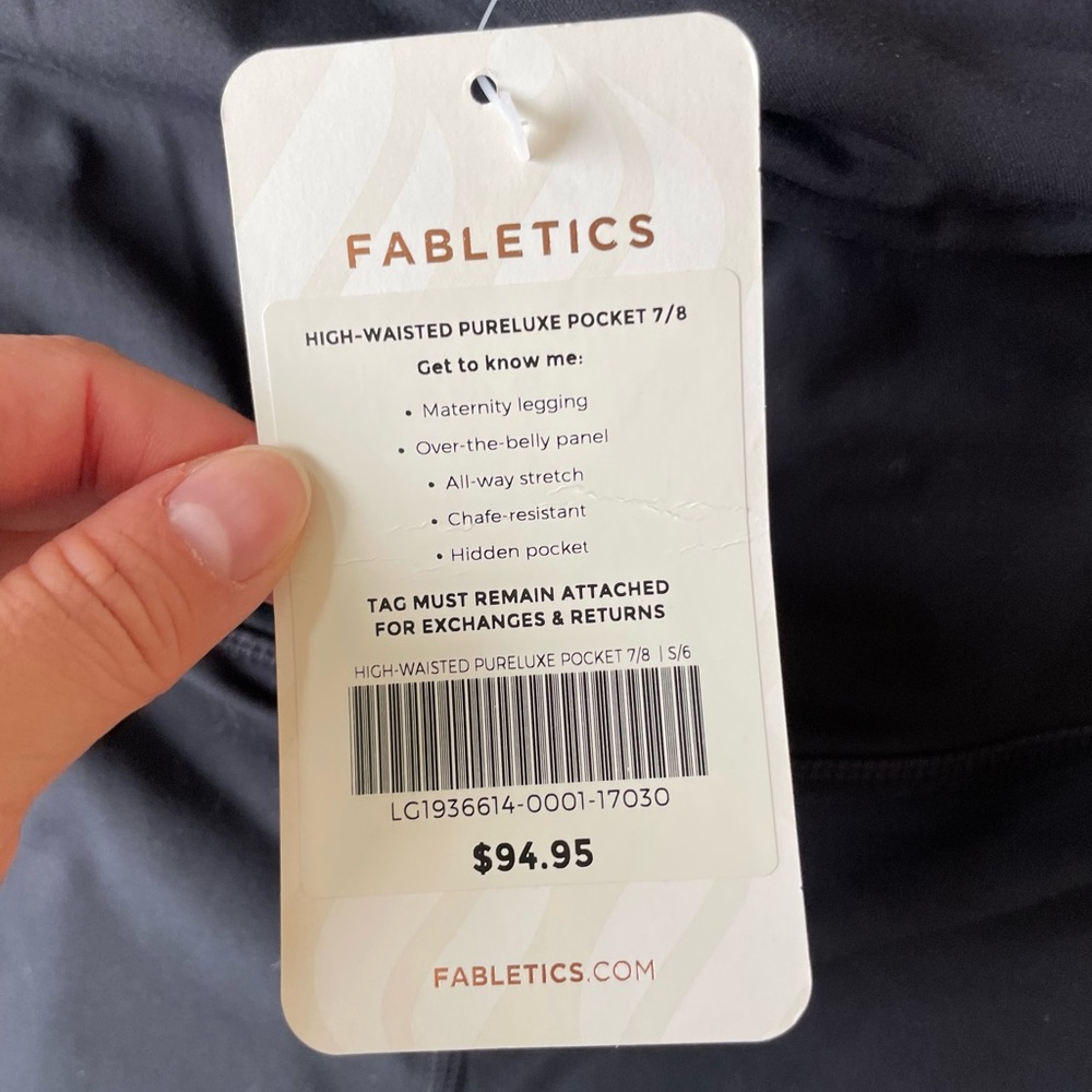 Fabletics Maternity High-waisted PureLuxe 7/8 Leggings - Picture 3 of 6